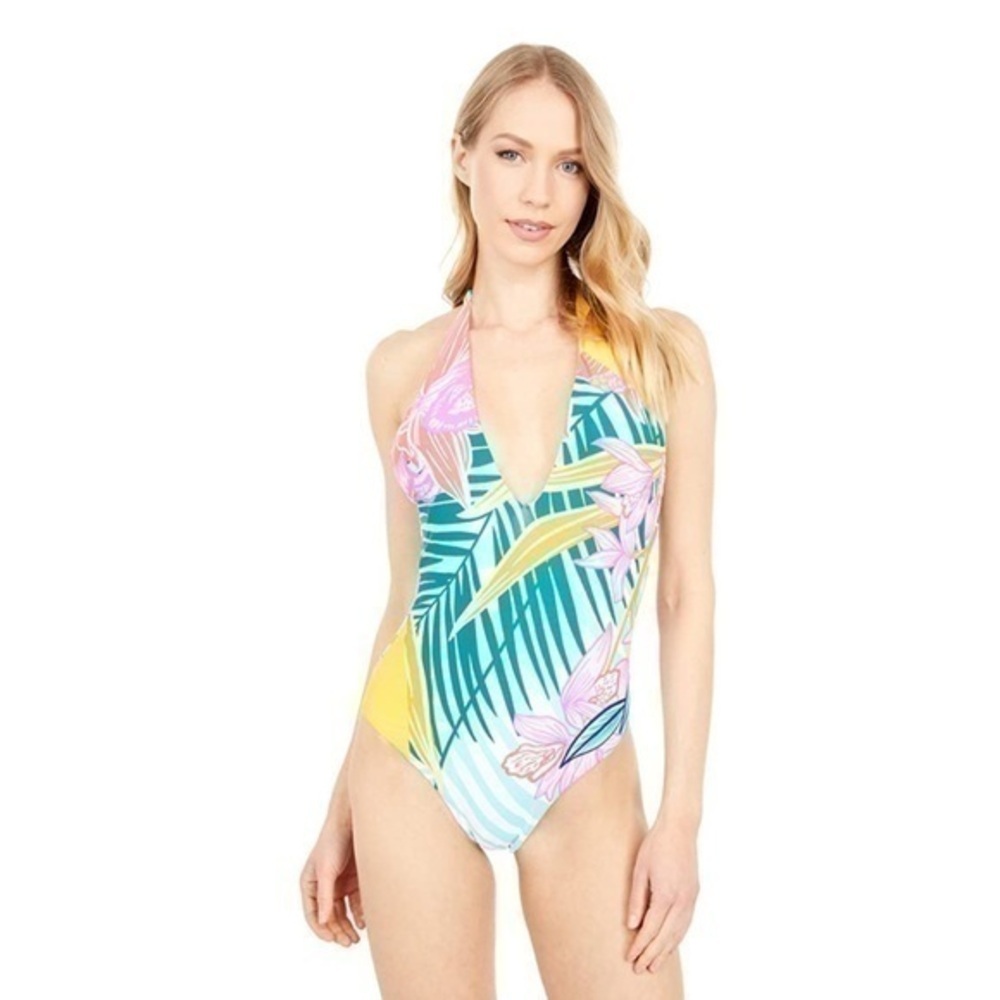 Trina Turk Terra Nostra Plunge One-Piece